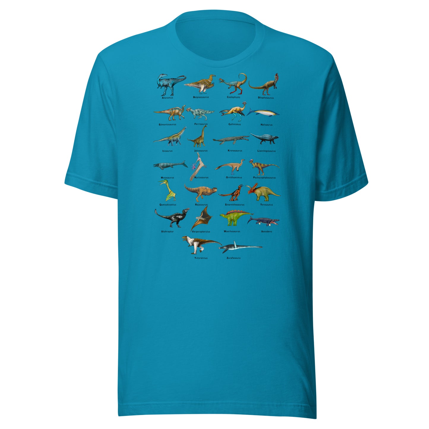 Age of Dinosaurs Alphabet Unisex t-shirt