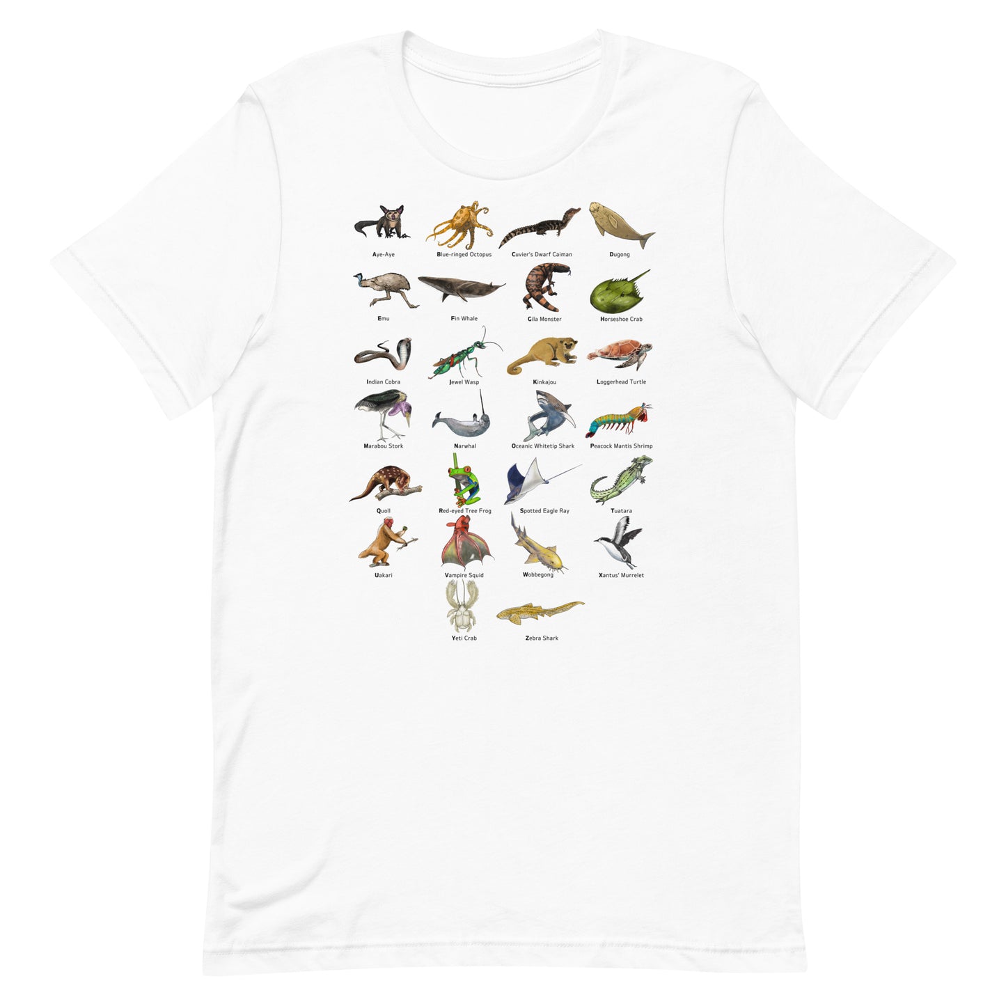 Animal Alphabet Unisex t-shirt