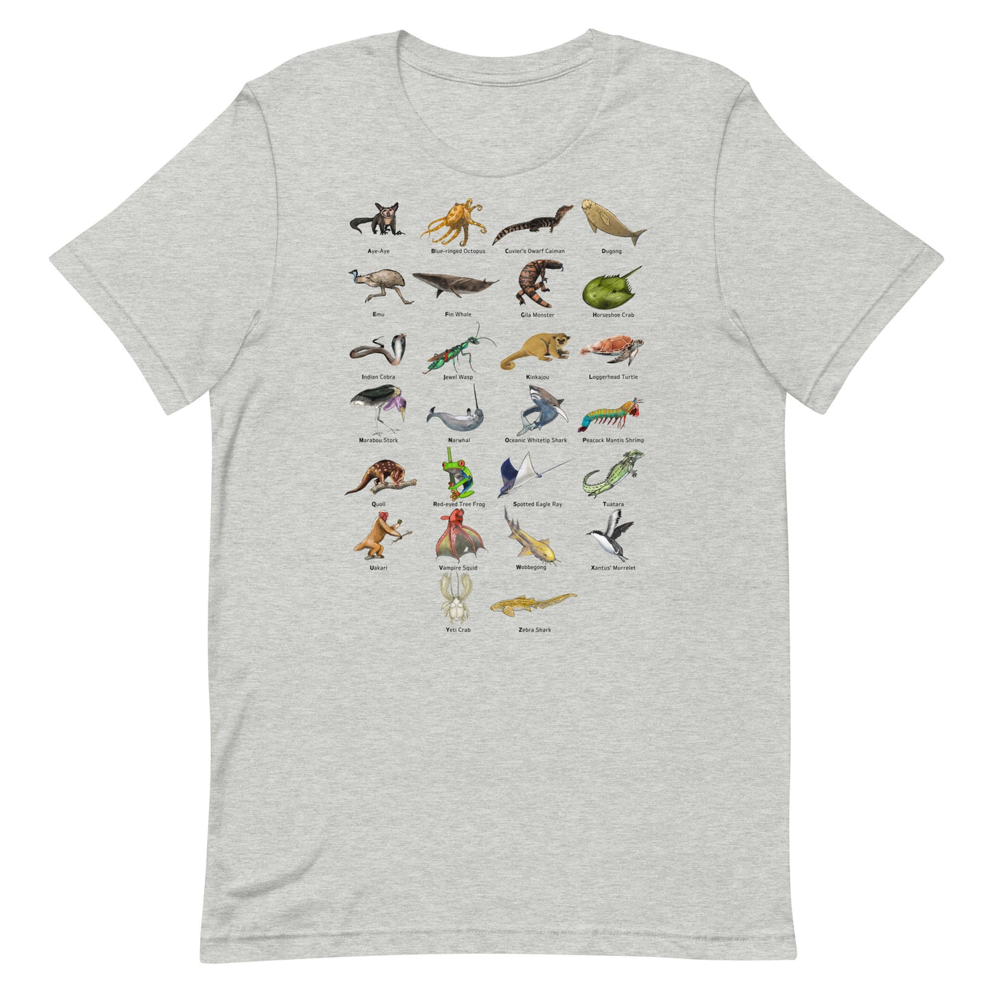 Animal Alphabet Unisex t-shirt