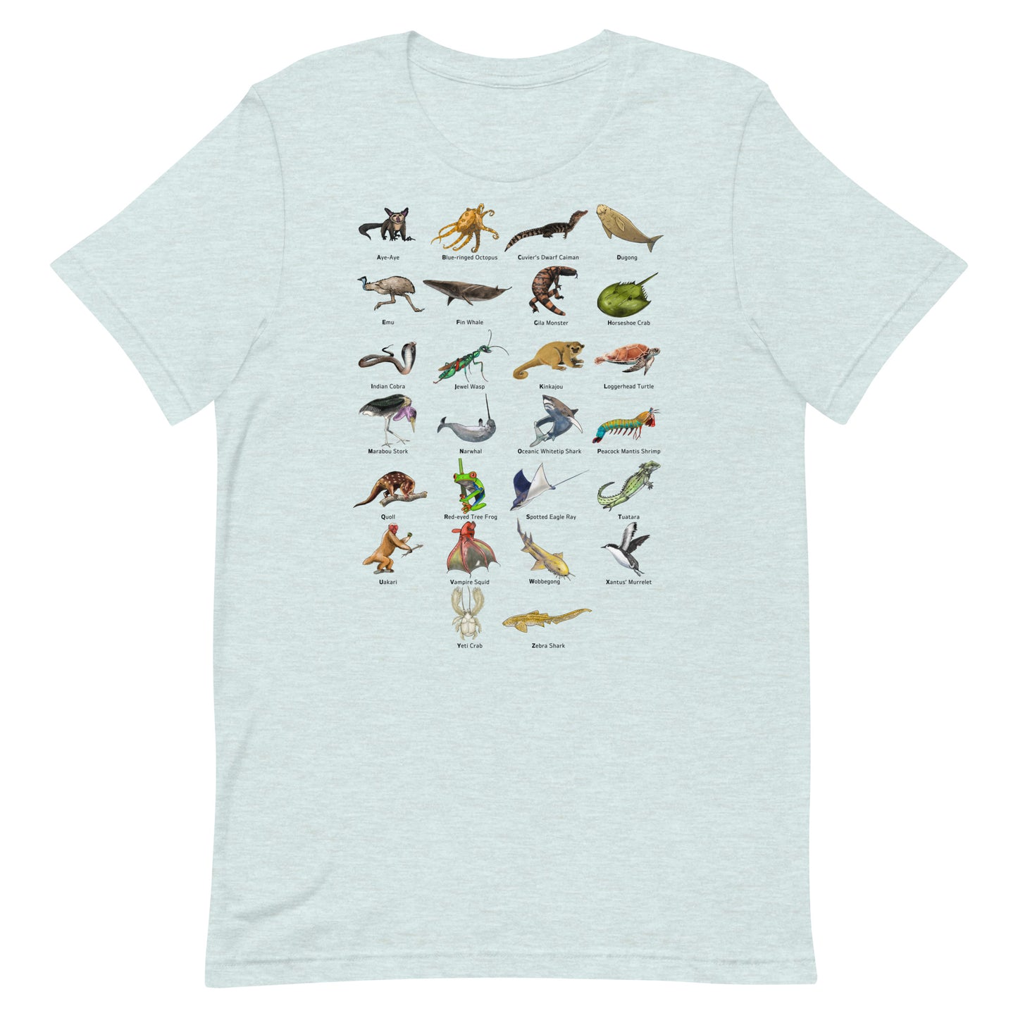 Animal Alphabet Unisex t-shirt
