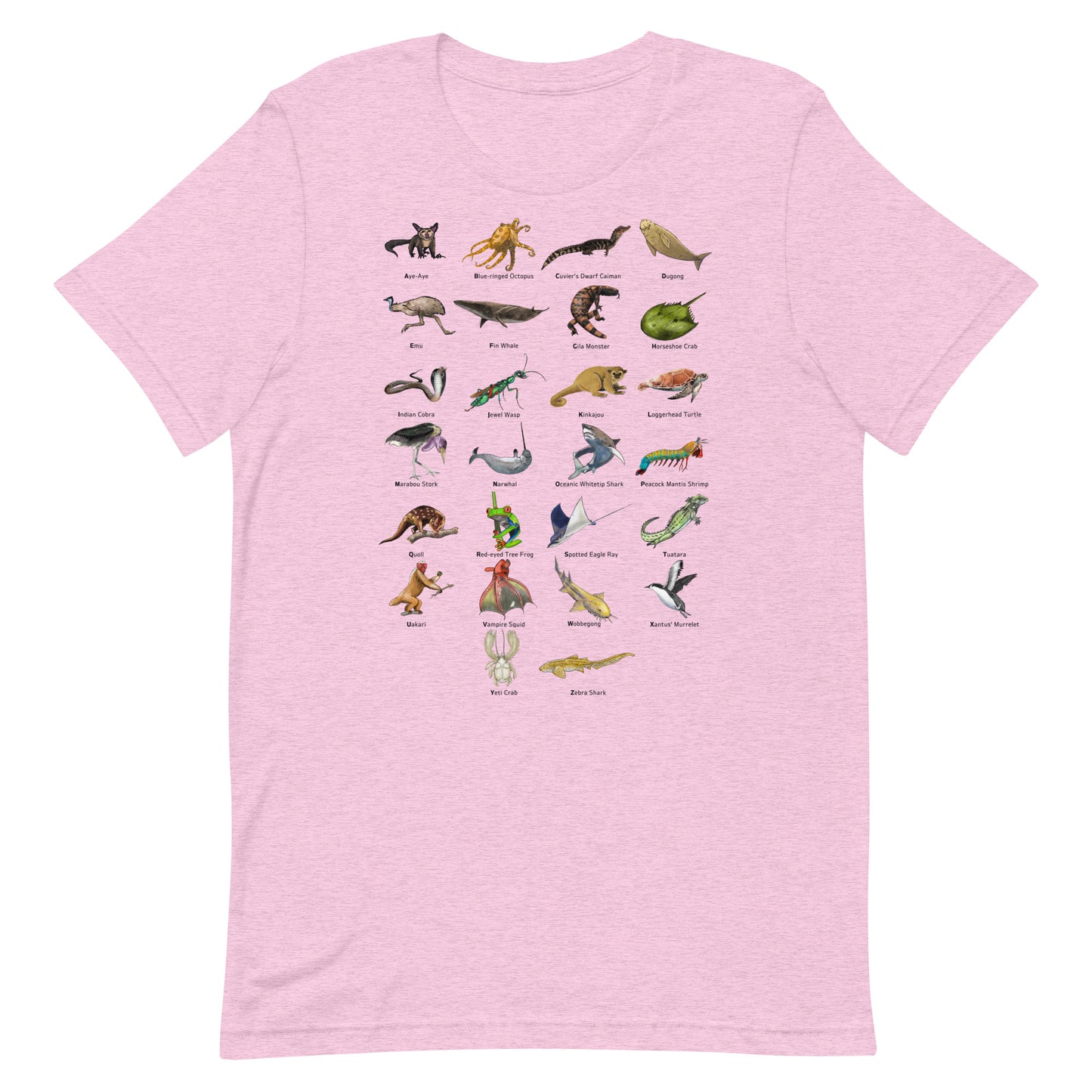 Animal Alphabet Unisex t-shirt