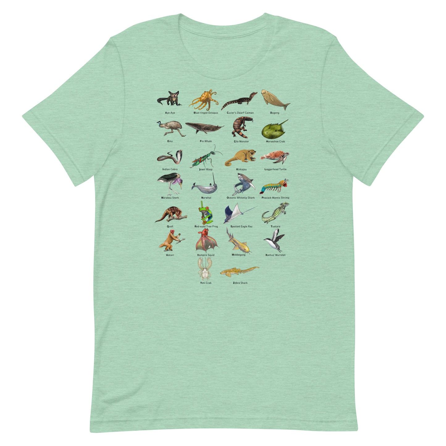 Animal Alphabet Unisex t-shirt