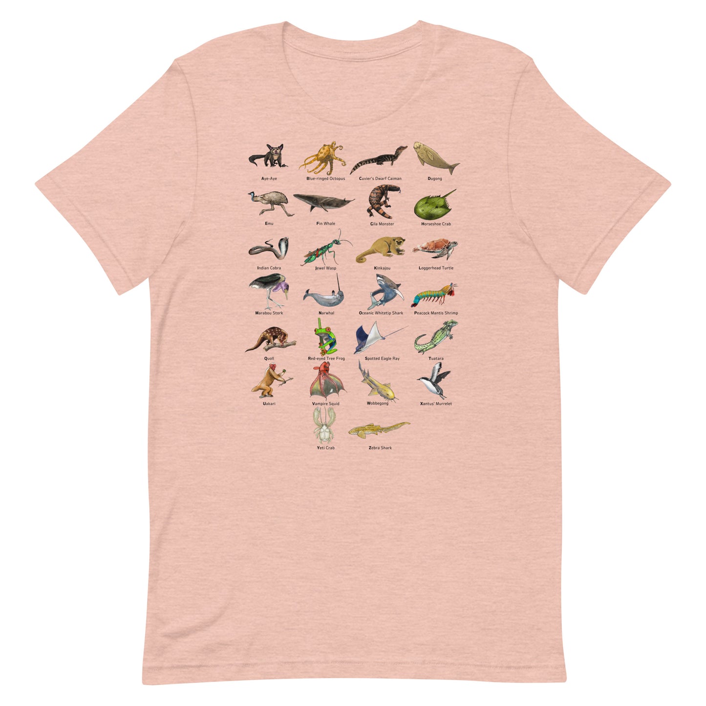 Animal Alphabet Unisex t-shirt