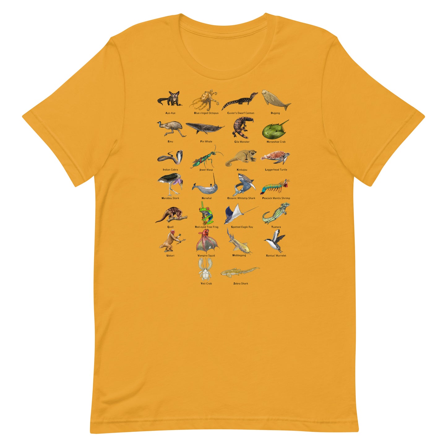 Animal Alphabet Unisex t-shirt
