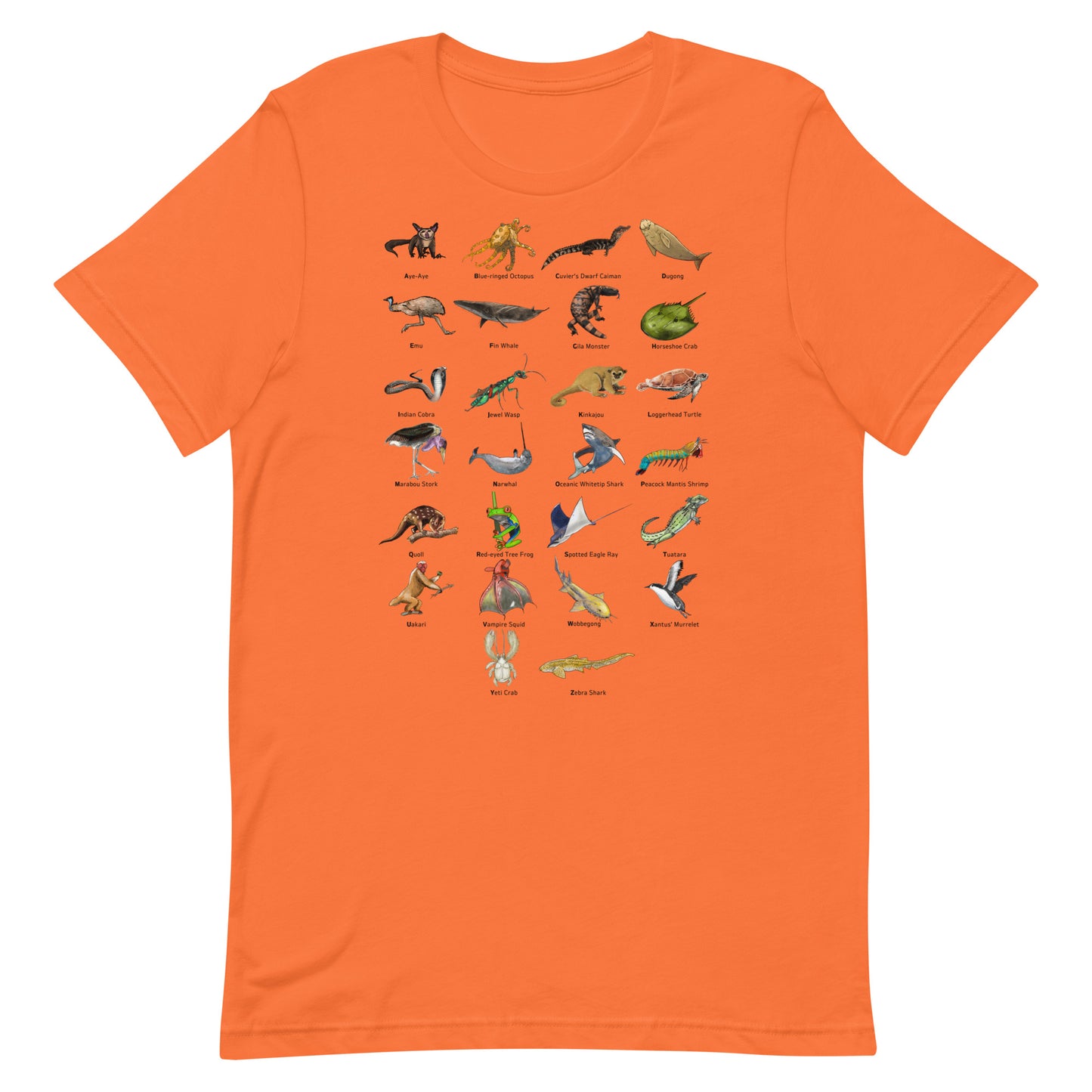 Animal Alphabet Unisex t-shirt