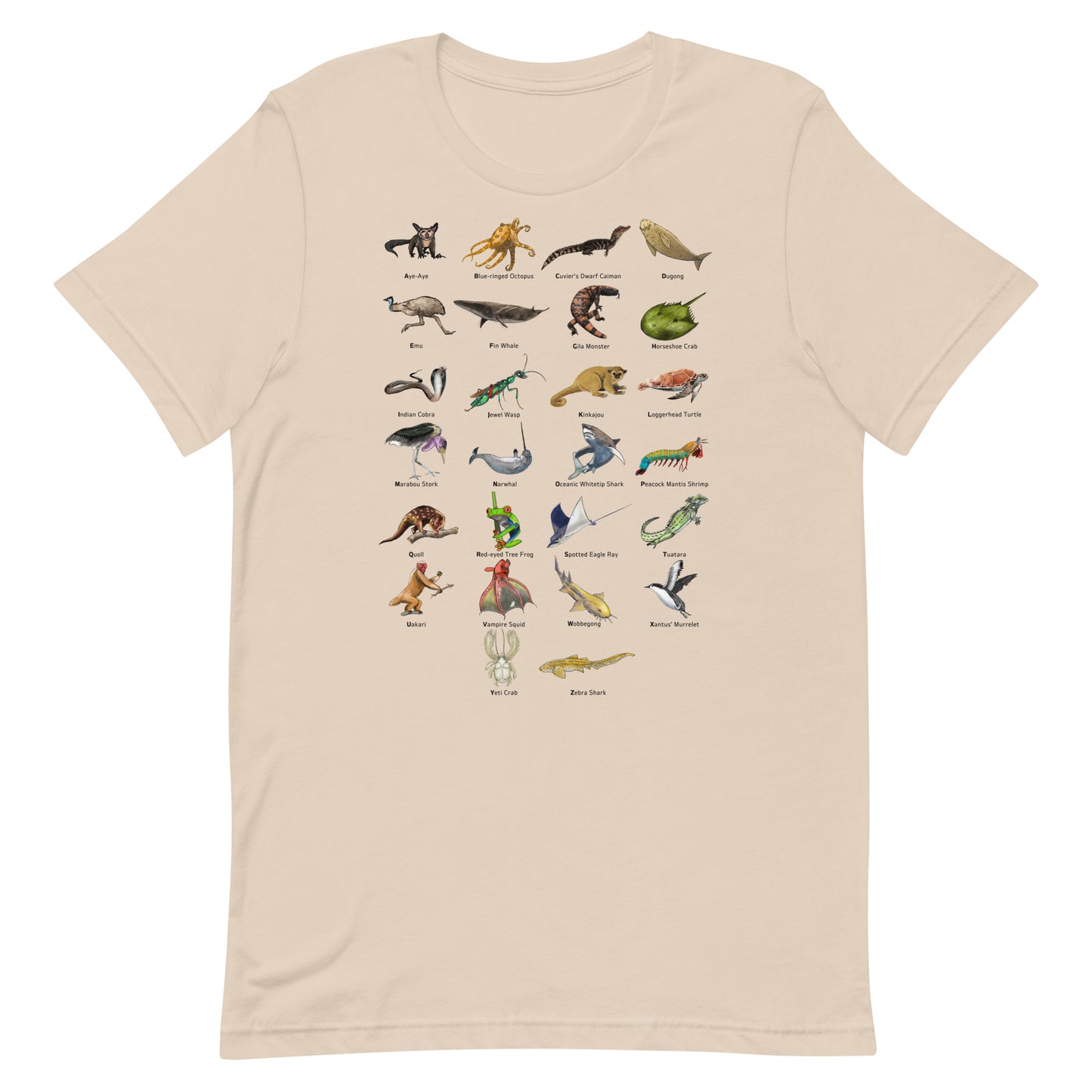 Animal Alphabet Unisex t-shirt