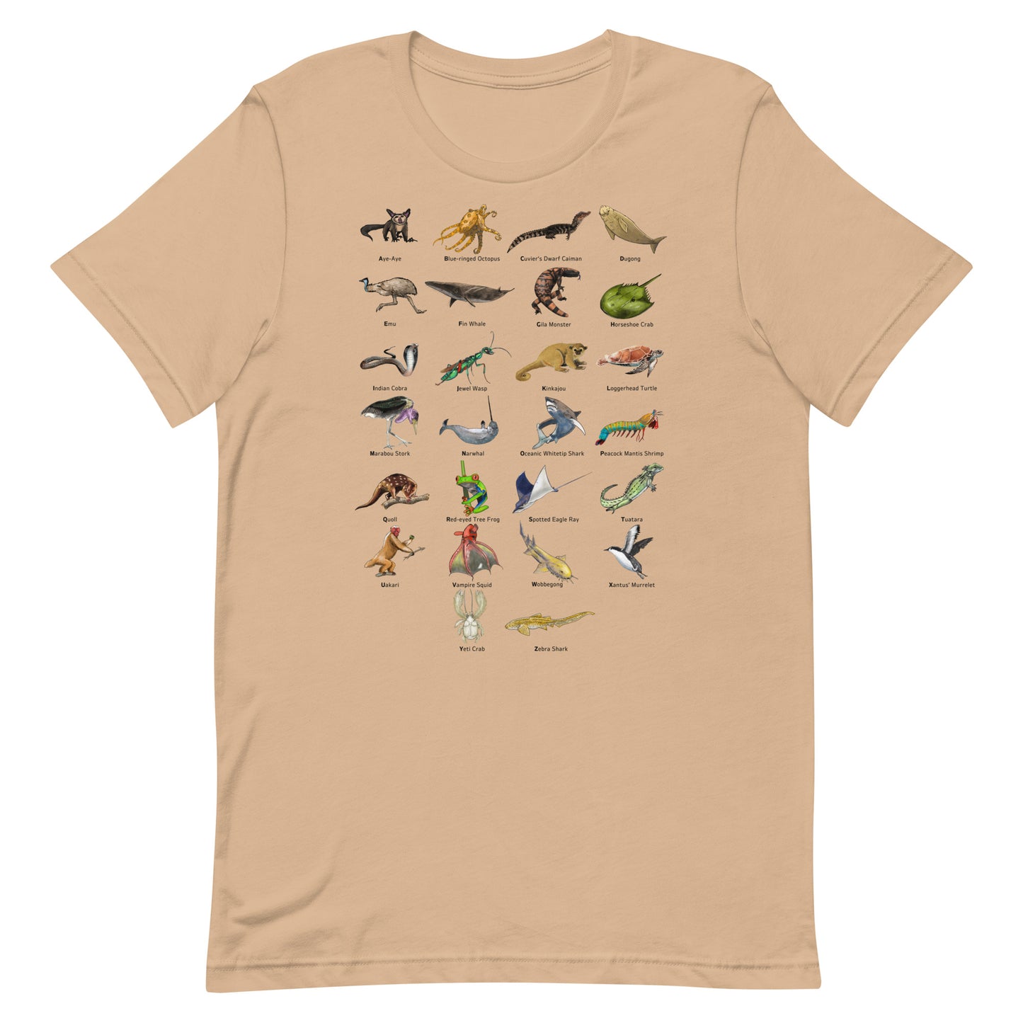 Animal Alphabet Unisex t-shirt
