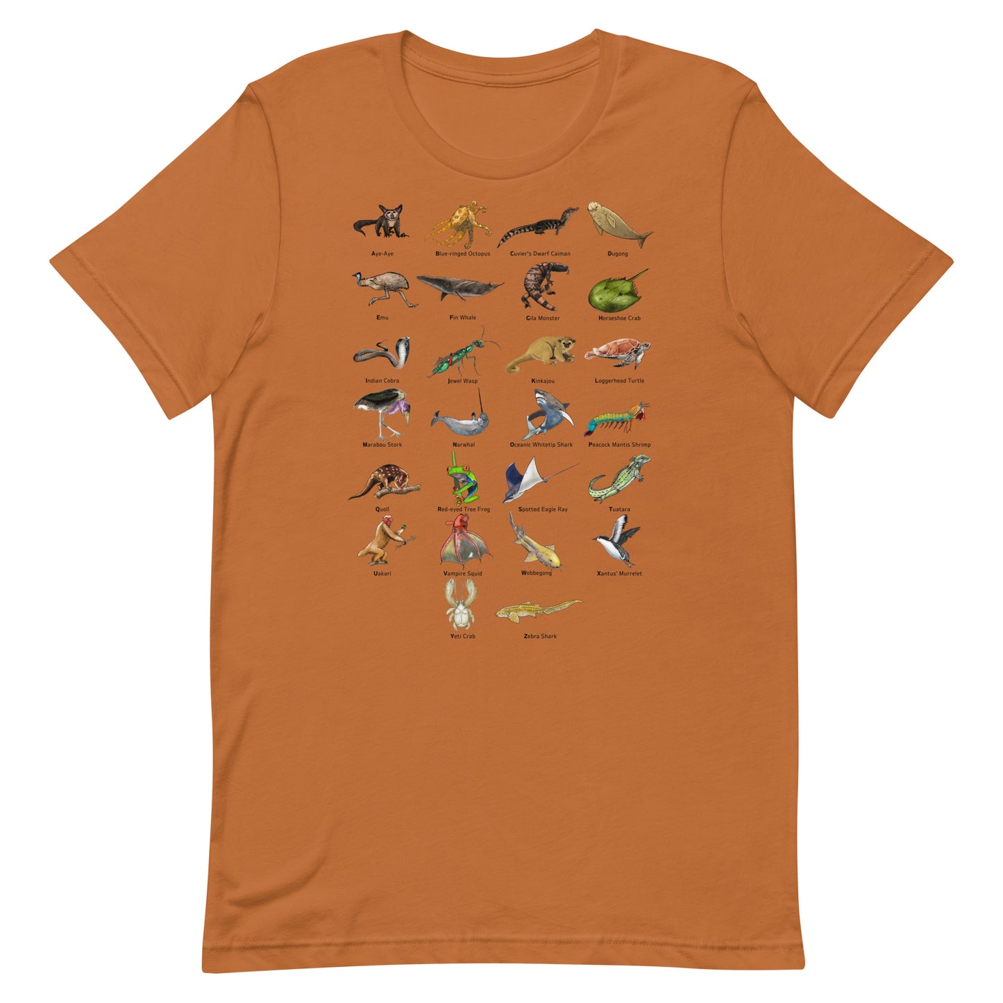 Animal Alphabet Unisex t-shirt