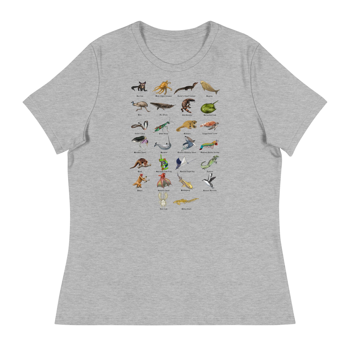 Animal Alphabet Women's Relaxed T-Shirt