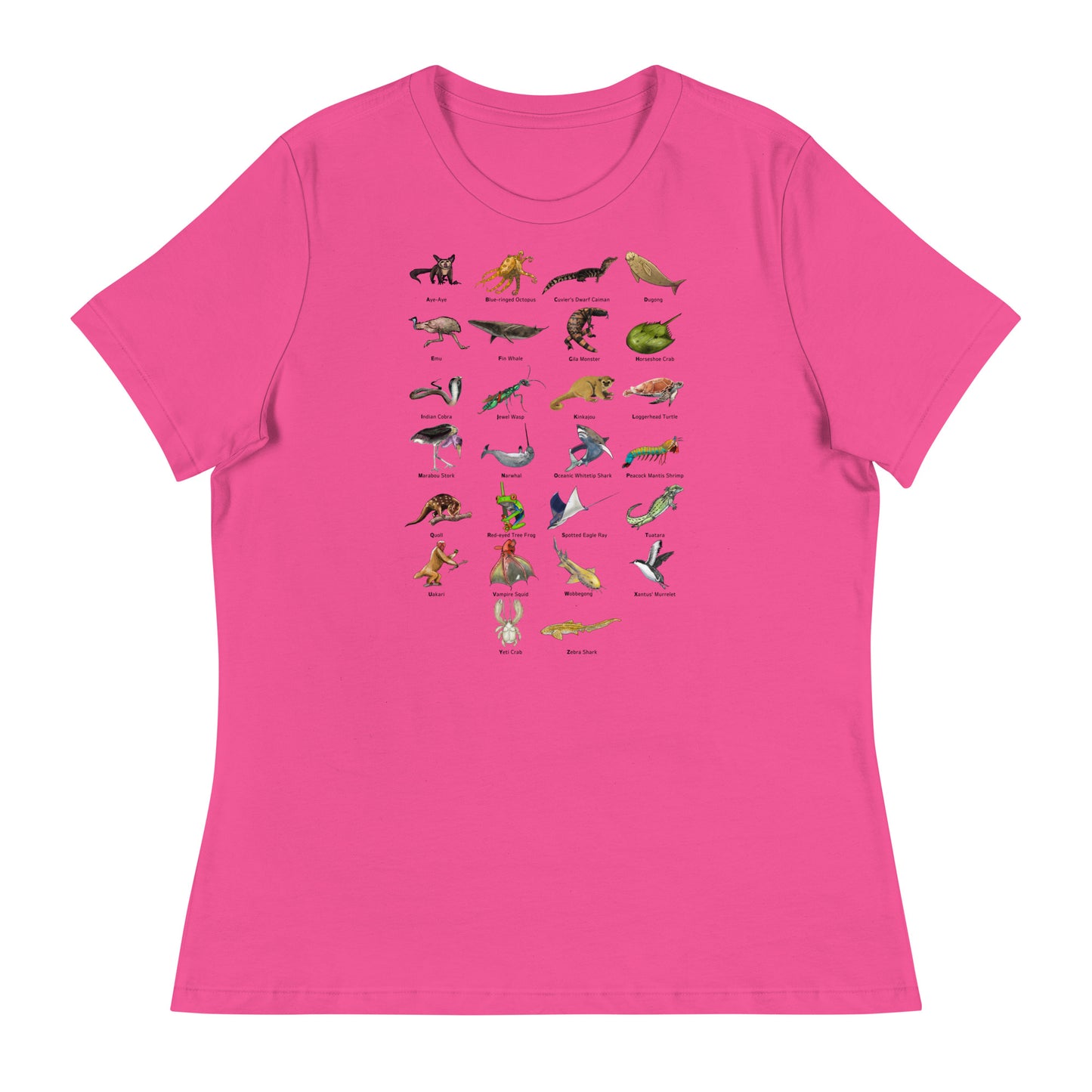 Animal Alphabet Women's Relaxed T-Shirt