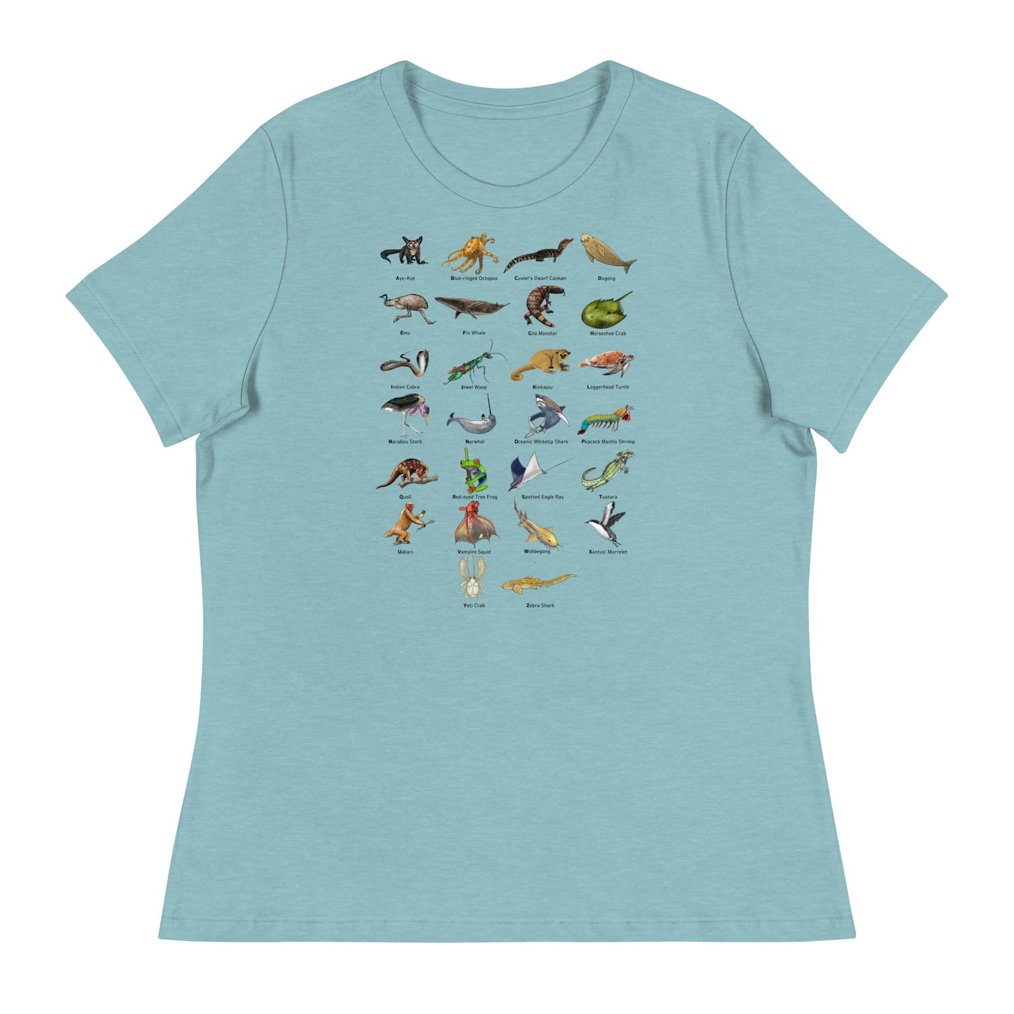 Animal Alphabet Women's Relaxed T-Shirt