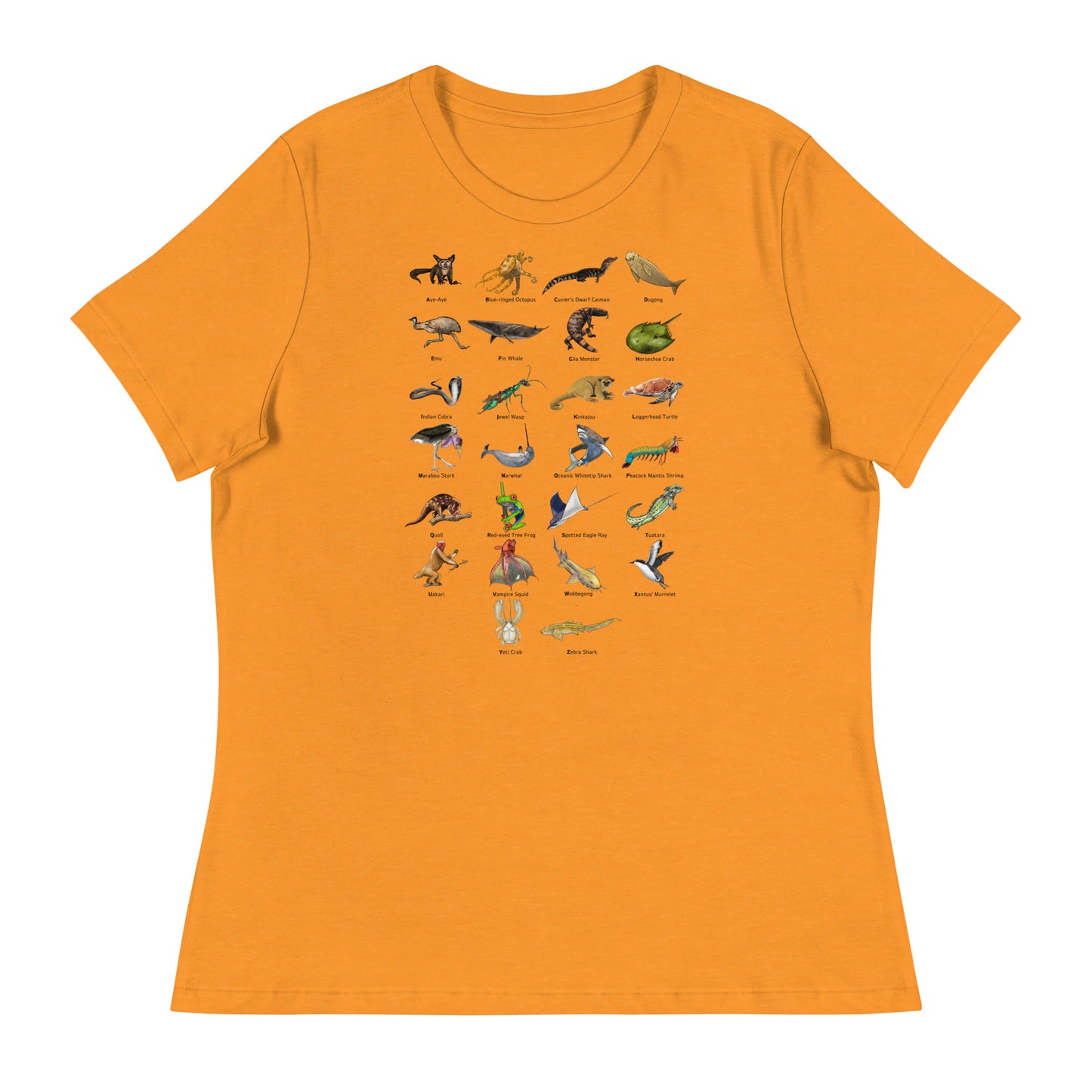 Animal Alphabet Women's Relaxed T-Shirt