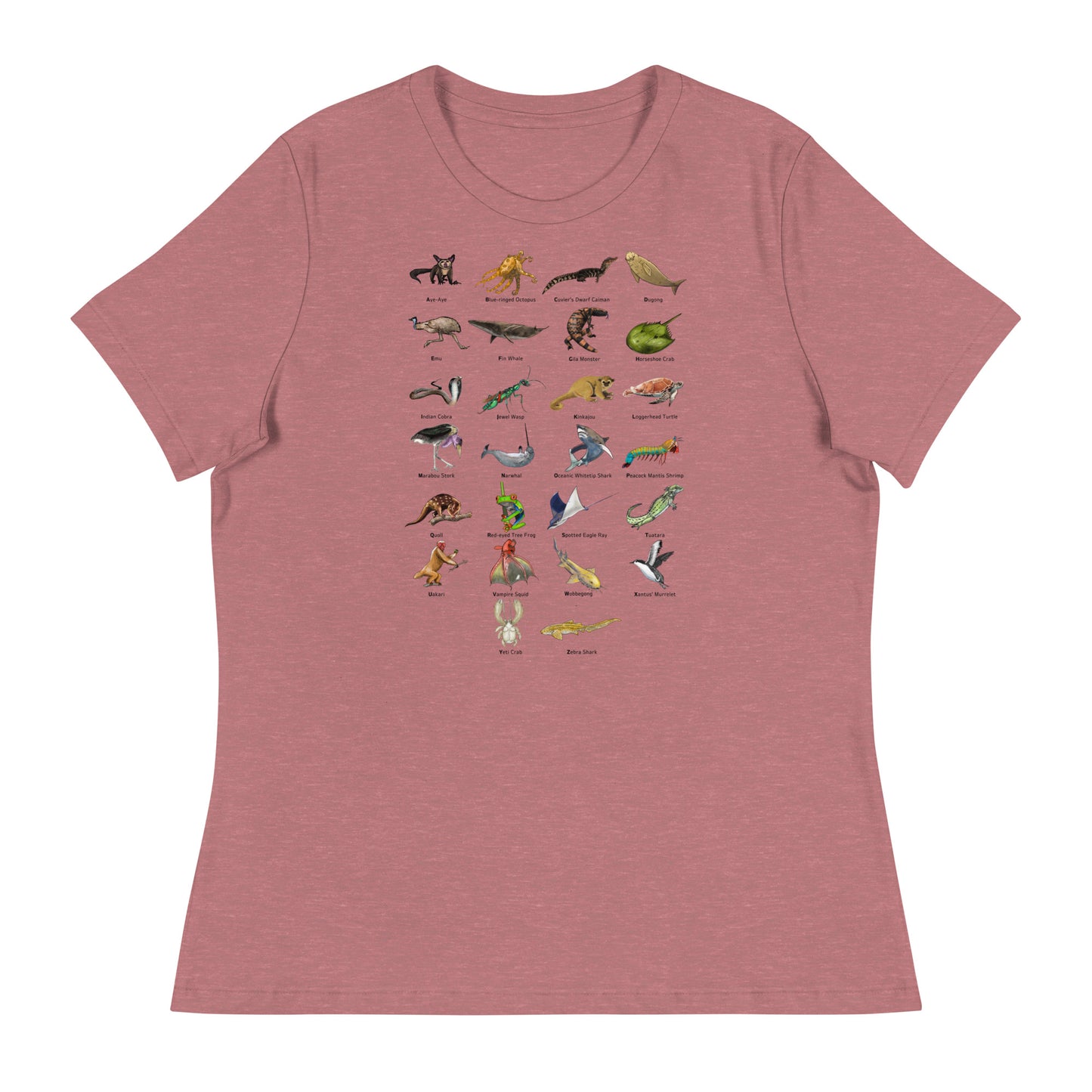 Animal Alphabet Women's Relaxed T-Shirt