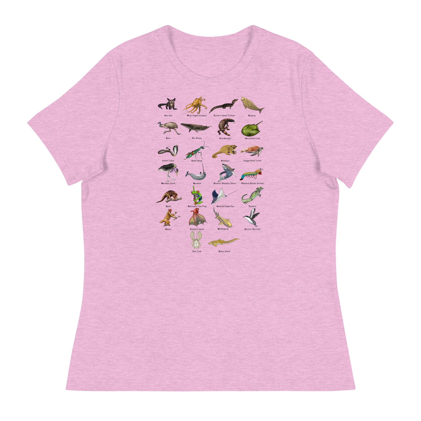 Animal Alphabet Women's Relaxed T-Shirt