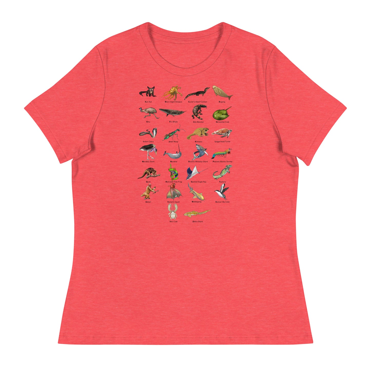 Animal Alphabet Women's Relaxed T-Shirt