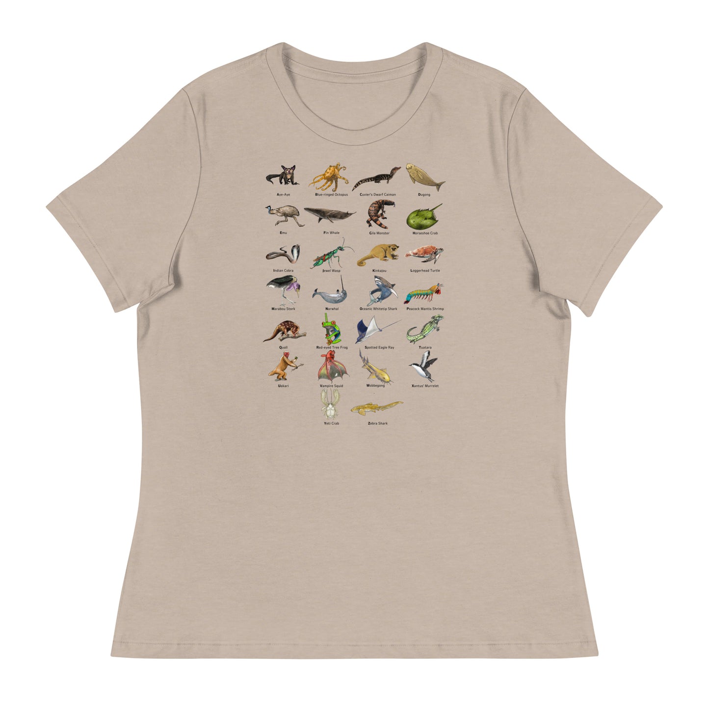 Animal Alphabet Women's Relaxed T-Shirt