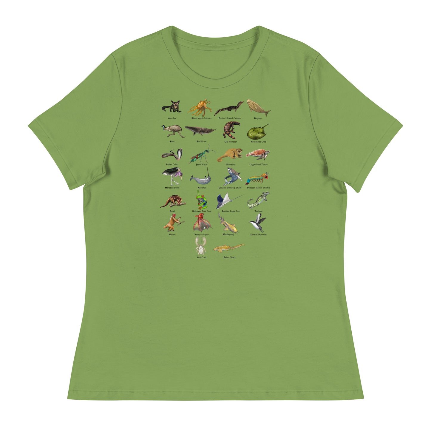 Animal Alphabet Women's Relaxed T-Shirt