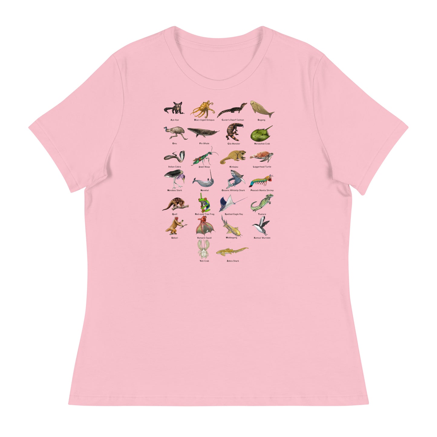 Animal Alphabet Women's Relaxed T-Shirt