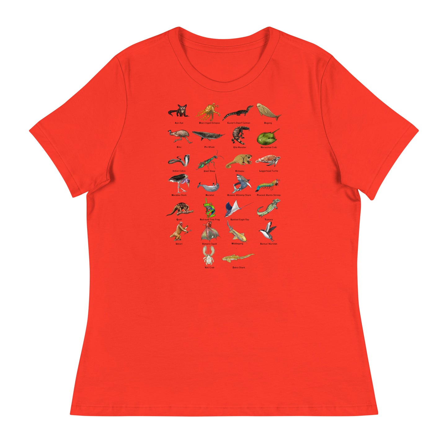 Animal Alphabet Women's Relaxed T-Shirt