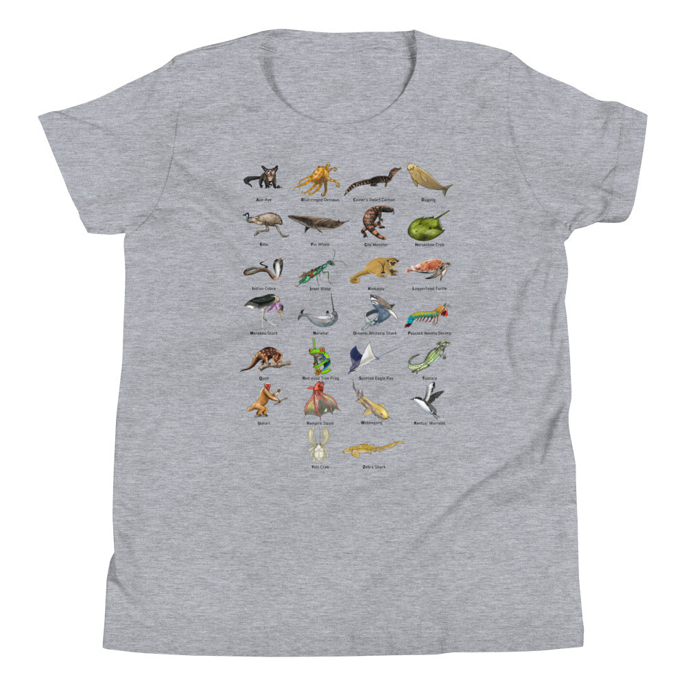 Animal Alphabet Youth Short Sleeve T-Shirt