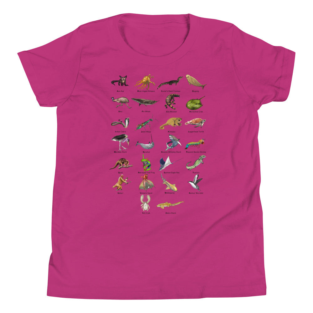 Animal Alphabet Youth Short Sleeve T-Shirt