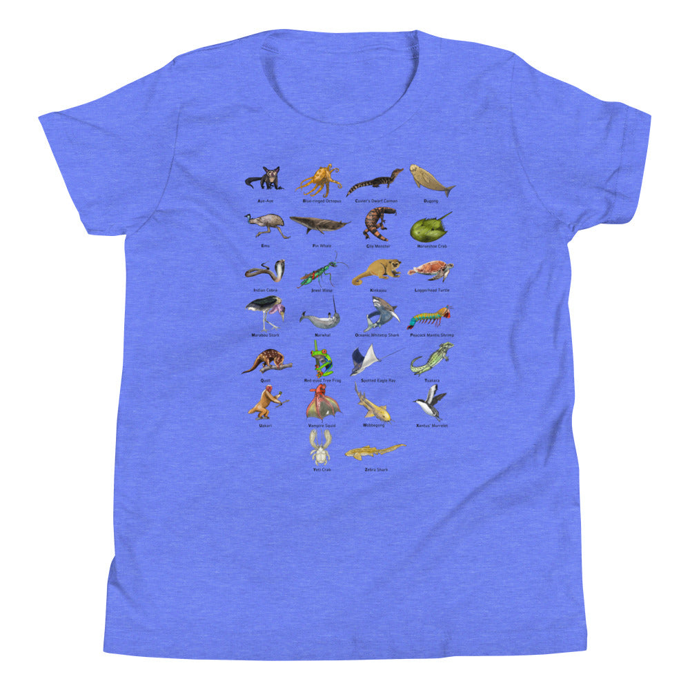 Animal Alphabet Youth Short Sleeve T-Shirt