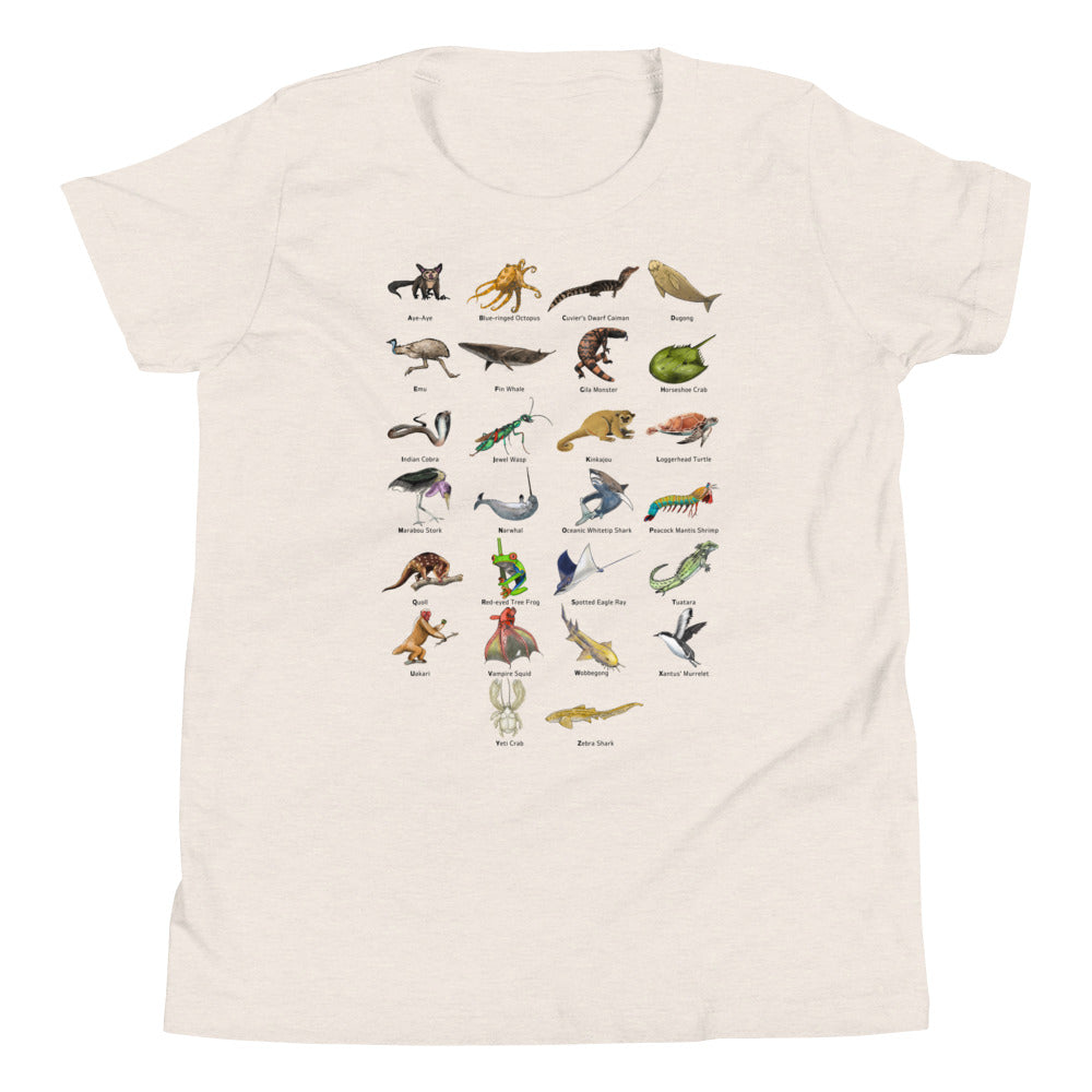 Animal Alphabet Youth Short Sleeve T-Shirt