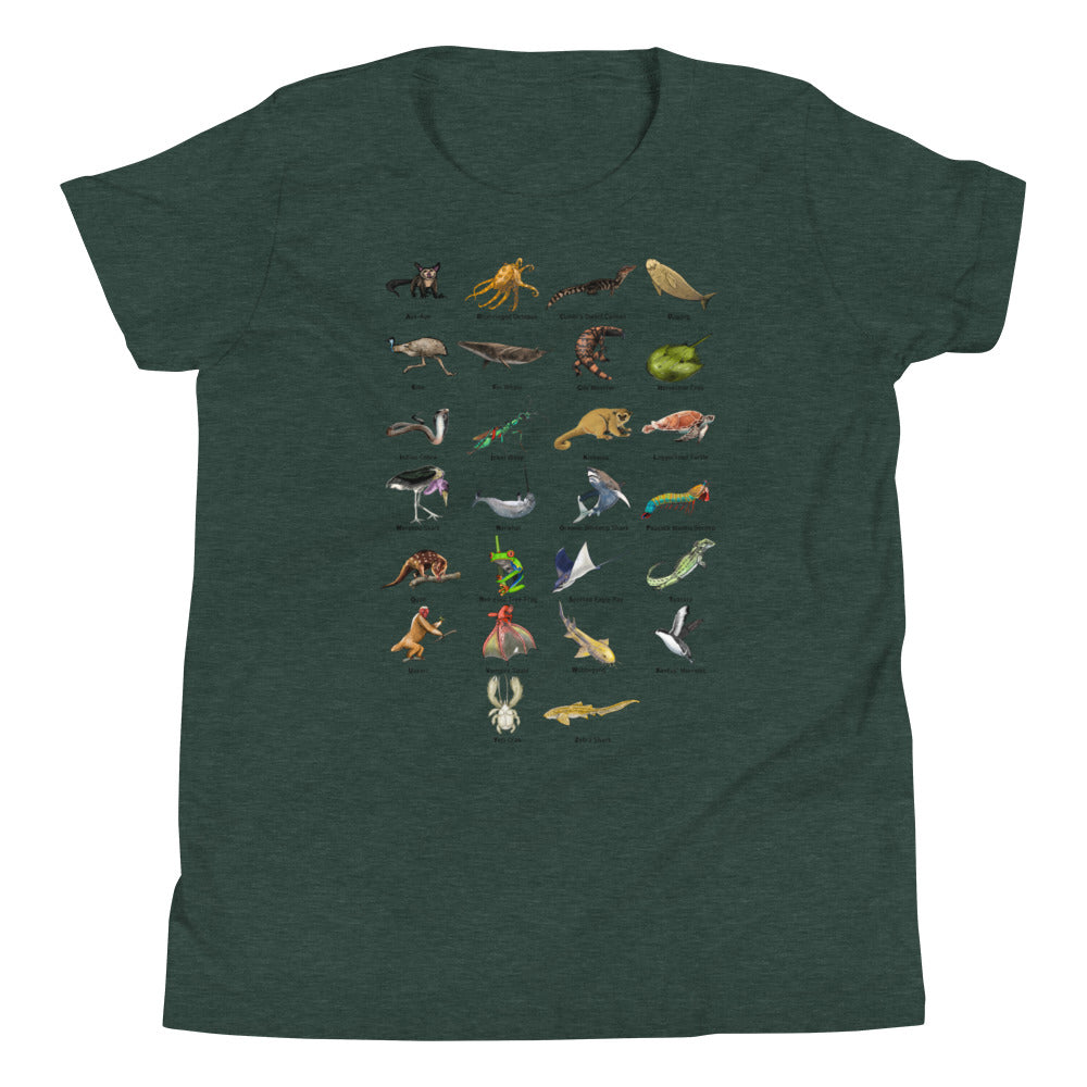 Animal Alphabet Youth Short Sleeve T-Shirt