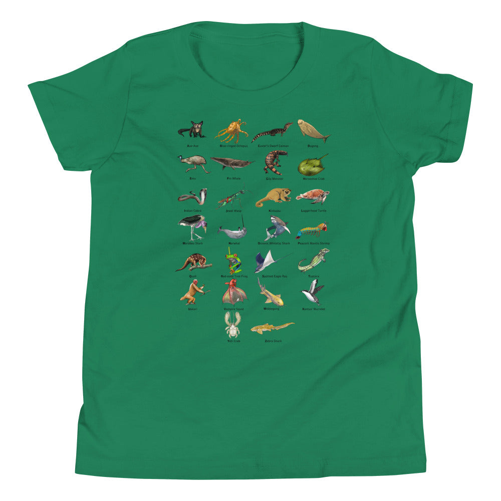 Animal Alphabet Youth Short Sleeve T-Shirt