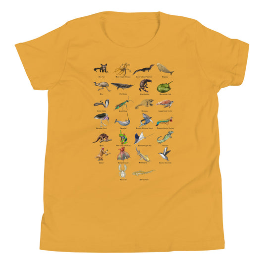 Animal Alphabet Youth Short Sleeve T-Shirt