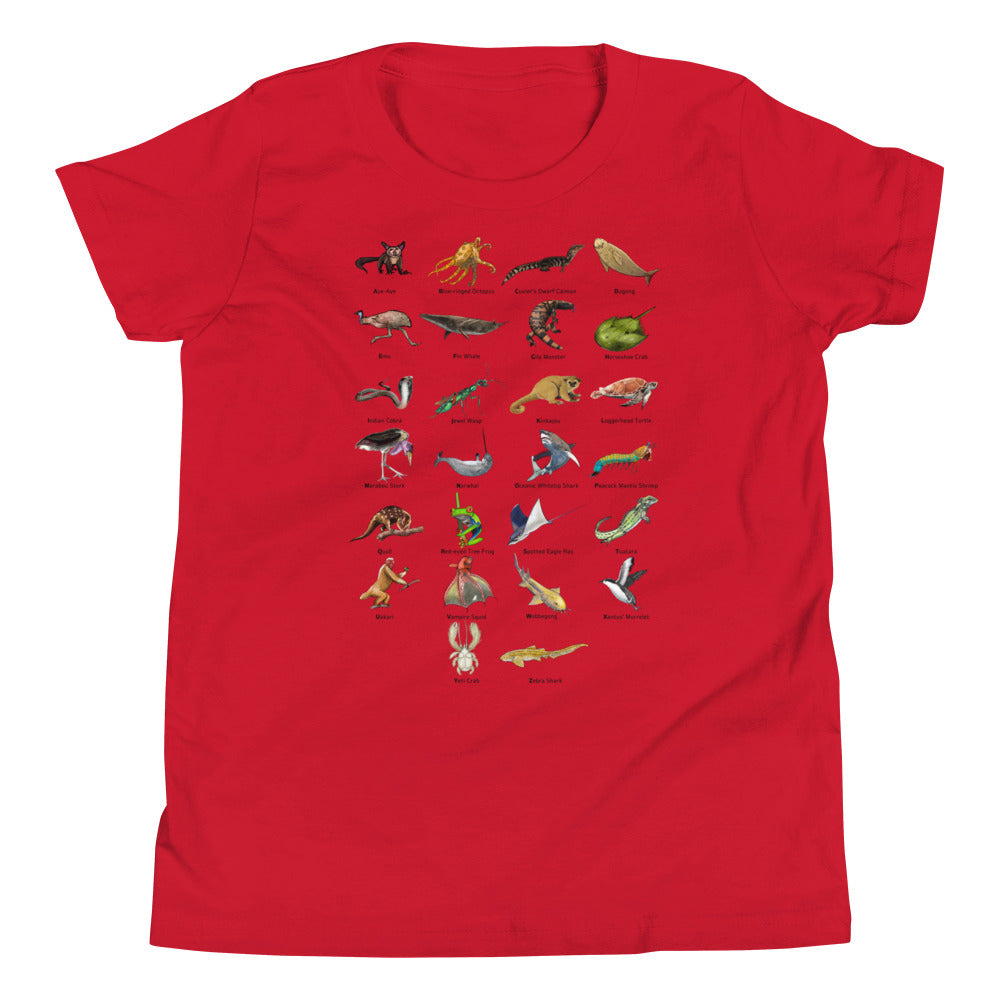 Animal Alphabet Youth Short Sleeve T-Shirt