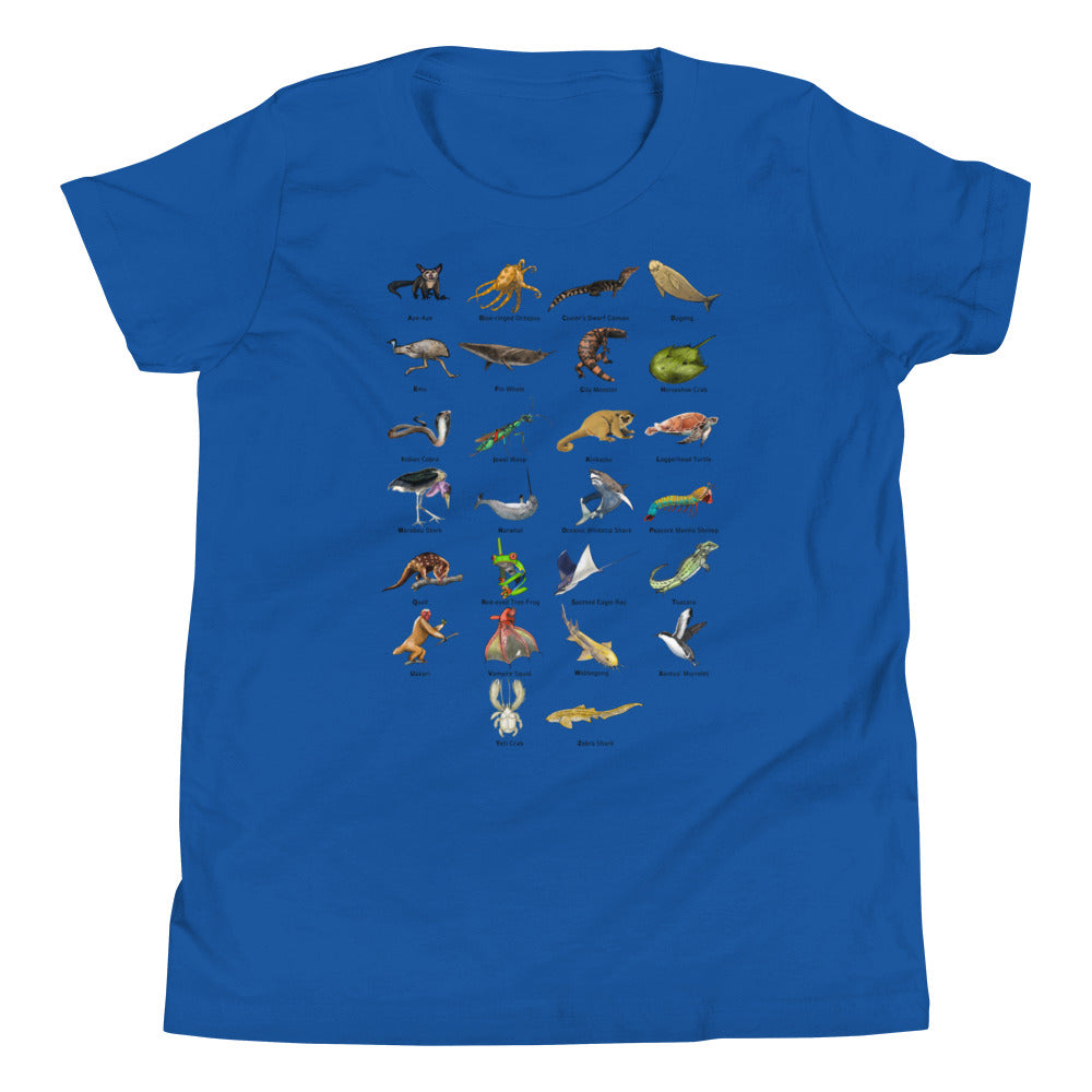 Animal Alphabet Youth Short Sleeve T-Shirt