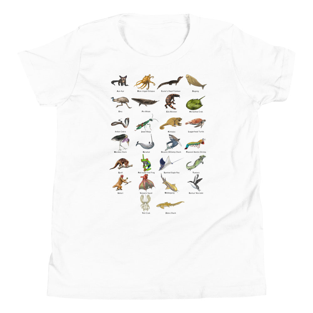 Animal Alphabet Youth Short Sleeve T-Shirt